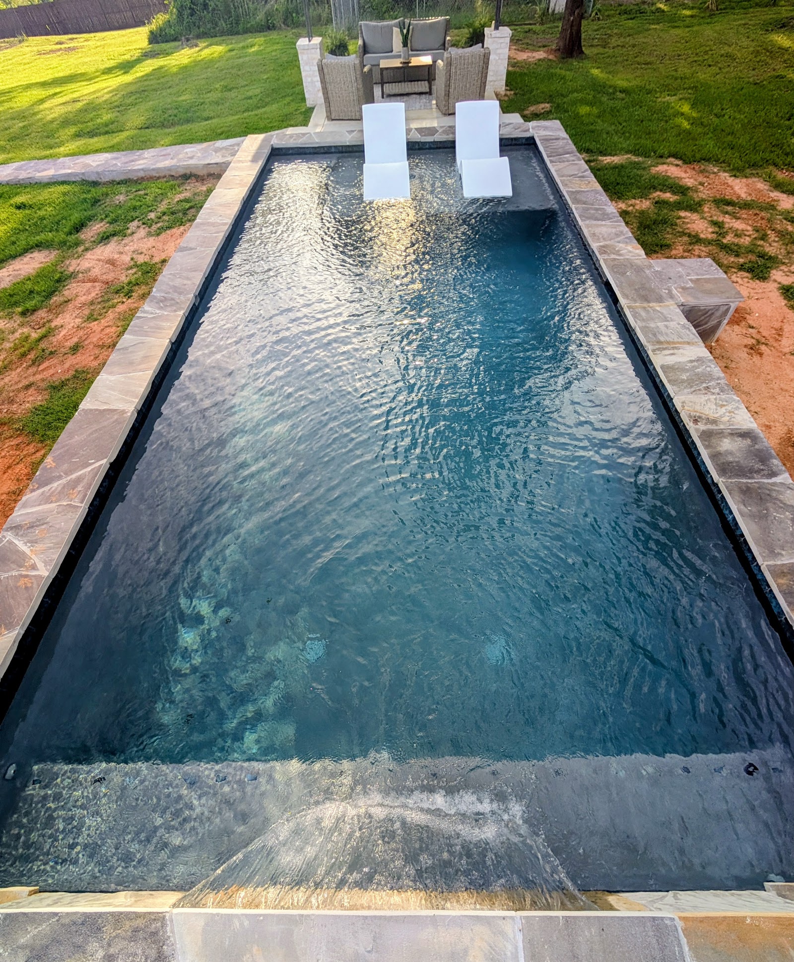 Lap Pool with Modern Deck — Central Stamford